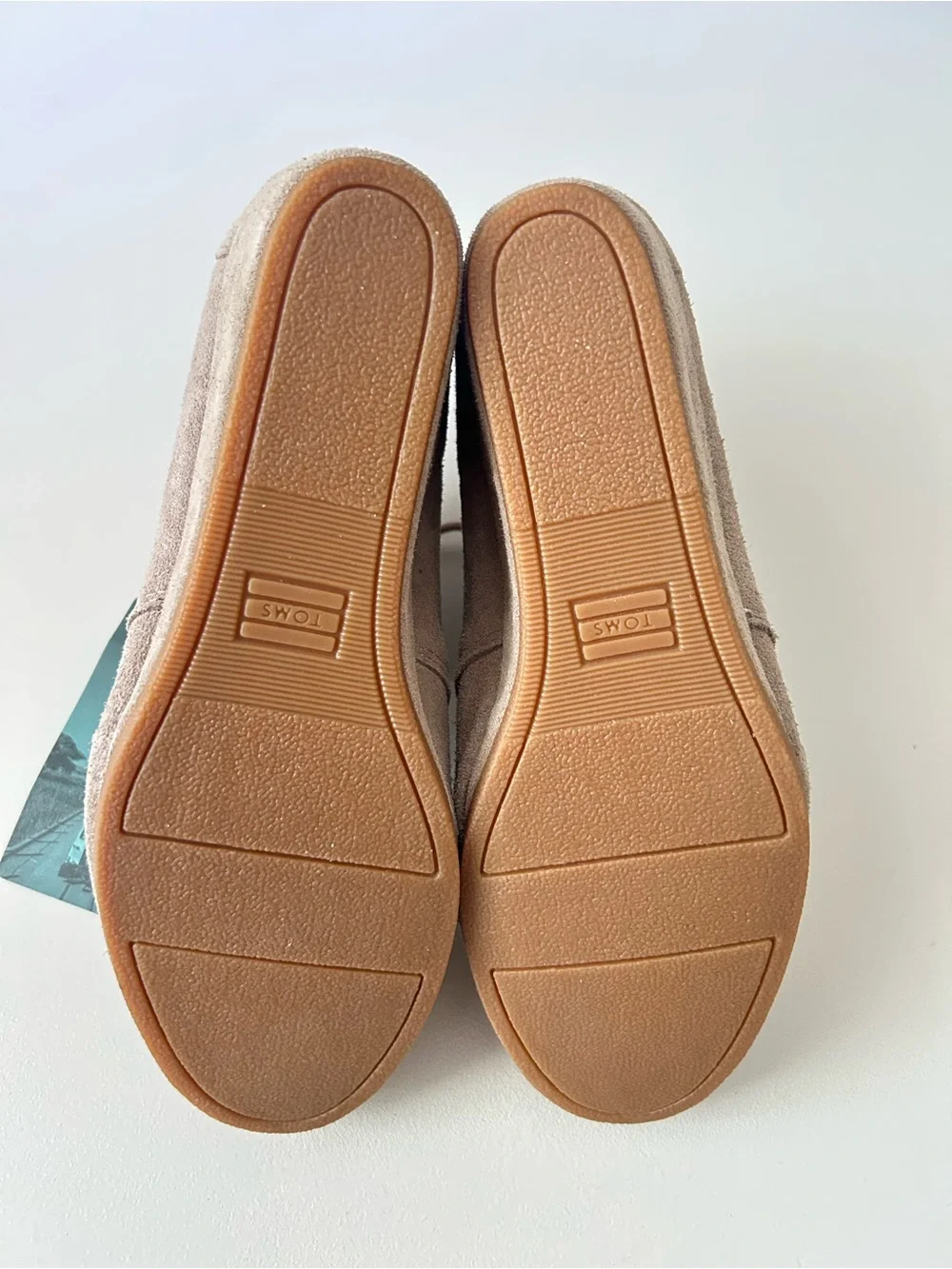 Toms Taupe Suede Wedge Ankle Booties